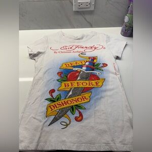 Ed Hardy white top ⭐️